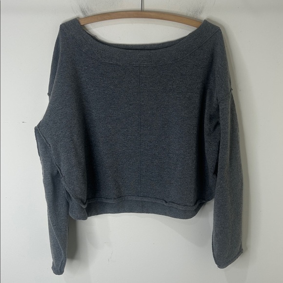 FREE PEOPLE Jamie Knit Sweater Dark Heather Gray Size Small - Picture 4 of 16